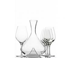 Stölzle 4 Rotweinkelche »Exquisit« und 1 Dekanter »Fire« aus der Serie »Vulkanos«, transparent, Unisex, Klarglas