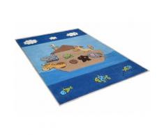 Kinderteppich, »Animals on Tour«, Theko, rechteckig, Höhe 14 mm, handgetuftet, blau, blau