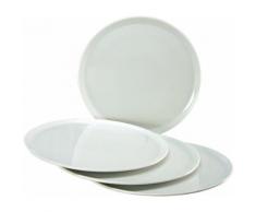 CreaTable Pizzateller, Porzellan, 2 Größen (4tlg.), weiß, Unisex, weiß