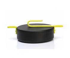 tvs Servierpfanne, Aluminium, Induktion, »hook«, schwarz, Unisex, schwarz/Griff limettengrün