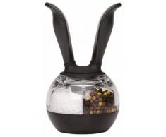 chef´n Duo-Salz- und Pfeffermühle, »Dual PepperBall«, schwarz, Unisex, schwarz/transparent