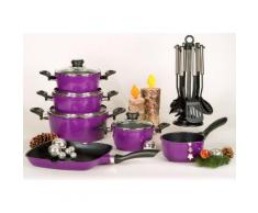 Kochtopf-Set , Krüger (17tlg.), Aluguss, lila, Unisex, lila