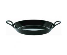 RÖSLE Grill-/Servierpfanne 28 cm, emailliert, schwarz, Unisex, schwarz