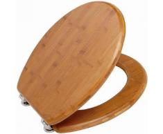 Wenko WC-Sitz Bambus Dunkel, braun, Braun - Dunkelbraun