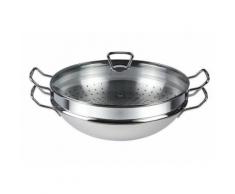 Wok, Fissler, »Nanjing«, silberfarben, Unisex, silberfarben