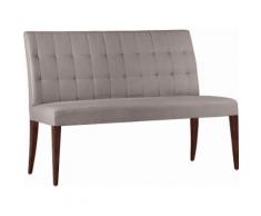 SELVA 3-Sitzer Polsterbank »Eliza« Modell 1398, Massivholzgestell in schokobraun Vintage, grau, Kunstleder King GRAY