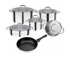 GSW Kochtopf-Set, Edelstahl, Induktion, 10 Teile, »OSLO«, silberfarben, Unisex, silberfarben