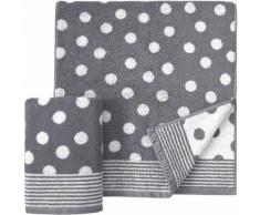 Handtücher, Dyckhoff, »Dots«, mit Punkten, grau, grau