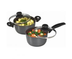 STONELINE® Kochtopf-Set, 4-teilig, grau, grau