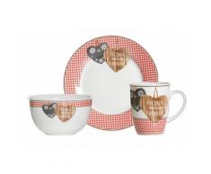 Frühstück-Set, Ritzenhoff & Breker (3tlg.), rot, Unisex, rot