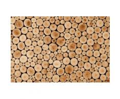 Home affaire Fototapete »Round Teak Wood«, 350/260 cm, natur, beige/braun