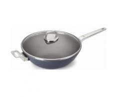 WOLL Wok- und Rührpfanne mit Glasdeckel, Aluminium- Guss, Induktion, »DIAMOND LITE PRO«, schwarz, Unisex, schwarz/silberfarben