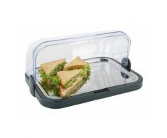 Buffet-Vitrine, APS (4tlg.), schwarz, Unisex, silberfarben / schwarz