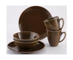 Alexander Herrmann Frühstück-Set »MIX«, 6-teilig, Porzellan, Made in Germany, braun, Unisex, walnut