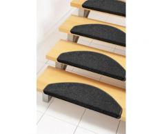 Stufenmatte, Hanse Home, »Shashi«, einfarbig, Kurzflor, getuftet, schwarz, schwarz