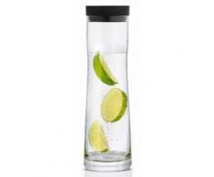 Blomus Wasserkaraffe Edelstahl poliert/Glas/Silikon, 1 Liter, »SPLASH«, transparent, Unisex, transparent/schwarz