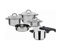GSW Kochtopf-Set, incl. Schnellkochtopf, 8 Teile, Edelstahl, Induktion, »MONTREAL«, silberfarben, Unisex, silberfarben