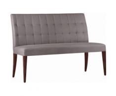 SELVA 3-Sitzer Polsterbank »Eliza« Modell 1398, Massivholzgestell in schokobraun Vintage, grau, Leder Linea RAIN