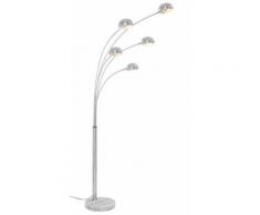 Bogenlampe, Trio. Die Leuchte ist geeignet für Leuchtmittel der EEK A++ bis E, grau