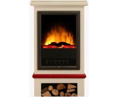 Elektrokamin, "NORDIC", albero, Bi-Color Design brillantweiß/rubinrot, weiß, weiß/rot