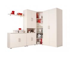 Schlafwelt Jugendzimmer (5-tlg.), weiß, 2-türig