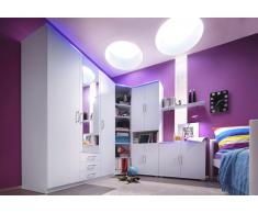 Schlafwelt Jugendzimmer, 3-türig, weiß