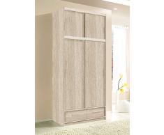Schlafwelt Kleiderschrank, 2-türig, beige, mit Schubkästen