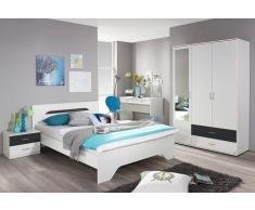 Rauch Kleiderschrank, mit Spiegel und 2 Schubkästen, grau