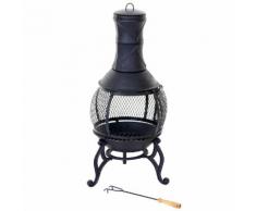 Gartenkamin Sanaa, Terrassenofen Feuerstelle, Gusseisen 92x41x41cm ~ Variantenangebot