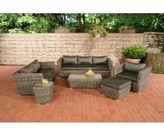 Poly-Rattan Gartengarnitur Sousse, Sofa-Garnitur Lounge-Set ~ Variantenangebot