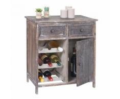 Weinregal Ithaka, Flaschenregal Kommode Regal für 9 Flaschen, Shabby-Look Vintage ~ Variantenangebot