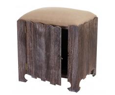 Sitzhocker Navan, Hocker Sitzwürfel, Shabby-Look Vintage mit Staufach 58x51x41cm braun ~ Variantenangebot