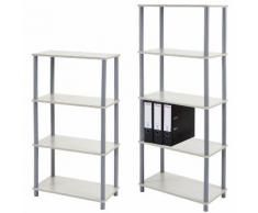 2x Holzregal Hempton, Haushaltsregal Standregal Ablageregal, helle Eiche ~ Variantenangebot