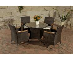 Sitzgruppe, Sitzgarnitur, Gartengarnitur Sanremo, Polyrattan ~ Variantenangebot