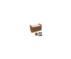 Mendler Aufbewahrungstruhe Truhe Sitzbank M92 Rattan mit Kissen 88cm ~ Variantenangebot