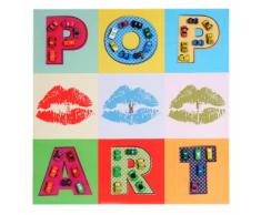 Leinwandbild Pop Art + Autos, Wandbild Gemälde 3D-Bild XL, 60x60cm ~ Variantenangebot