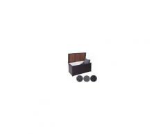 Mendler Poly-Rattan Kissenbox Barry, Truhe Auflagenbox Gartenbox, L schwarz ~ Variantena