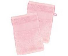 2er-Pack buttinette Walk-Frottier-Waschhandschuh, rosa