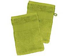2er-Pack buttinette Walk-Frottier-Waschhandschuh, apfel