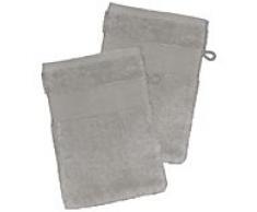 2er-Pack buttinette Walk-Frottier-Waschhandschuh, grau