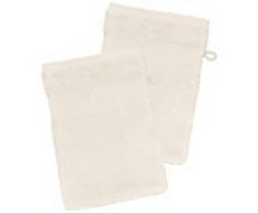 2er-Pack buttinette Walk-Frottier-Waschhandschuh, ecru