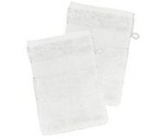 2er-Pack buttinette Walk-Frottier-Waschhandschuh, weiß