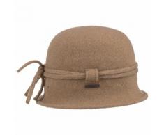 Woolmark Glocke Damenhut by Seeberger, dunkelbeige One Size