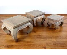 Asiatischer Opiumtisch, Beistelltisch aus Massivholz der Marke Asia Wohnstudio, asiatischer Couchtisch, Nachttisch, Massivholz Möbel, (30cm)