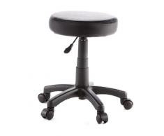 hjh OFFICE 685270 Drehocker Arbeitsstuhl DISC schwarz, leicht zu reinigen, pflegeleichter Sitz, vielfach einsetzbar, wertig verarbeitet, ohne Armlehnen, Bürostuhl, Drehstuhl, Stuhl