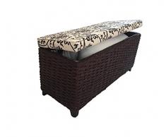 Büloo Sitzhocker Aufbewahrungshocker, Farbe braun auch als Badhocker/Wäschetruhe/FuÃbank/Sitzbank/Truhenbank (80*30*40) L