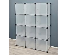 Büro Flur Regal Schrank Steckregal Wandregal Garderobe Highboard Kinderzimmer oder Keller Sideboard in Weià Transparent