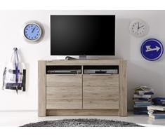 trendteam CG86690 TV Möbel Lowboard Eiche San Remo hell Nachbildung, BxHxT 113x72x40 cm