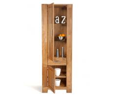 SIT-Möbel 1605-01 Vitrine Zeus, 65 x 44 x 190 cm, massiv wildeiche, wildeichfurnier geölt