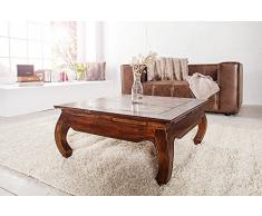 Extravaganter OPIUM Couchtisch Mahagoni Shabby Chic Coffee Opiumtisch 80x80 cm
